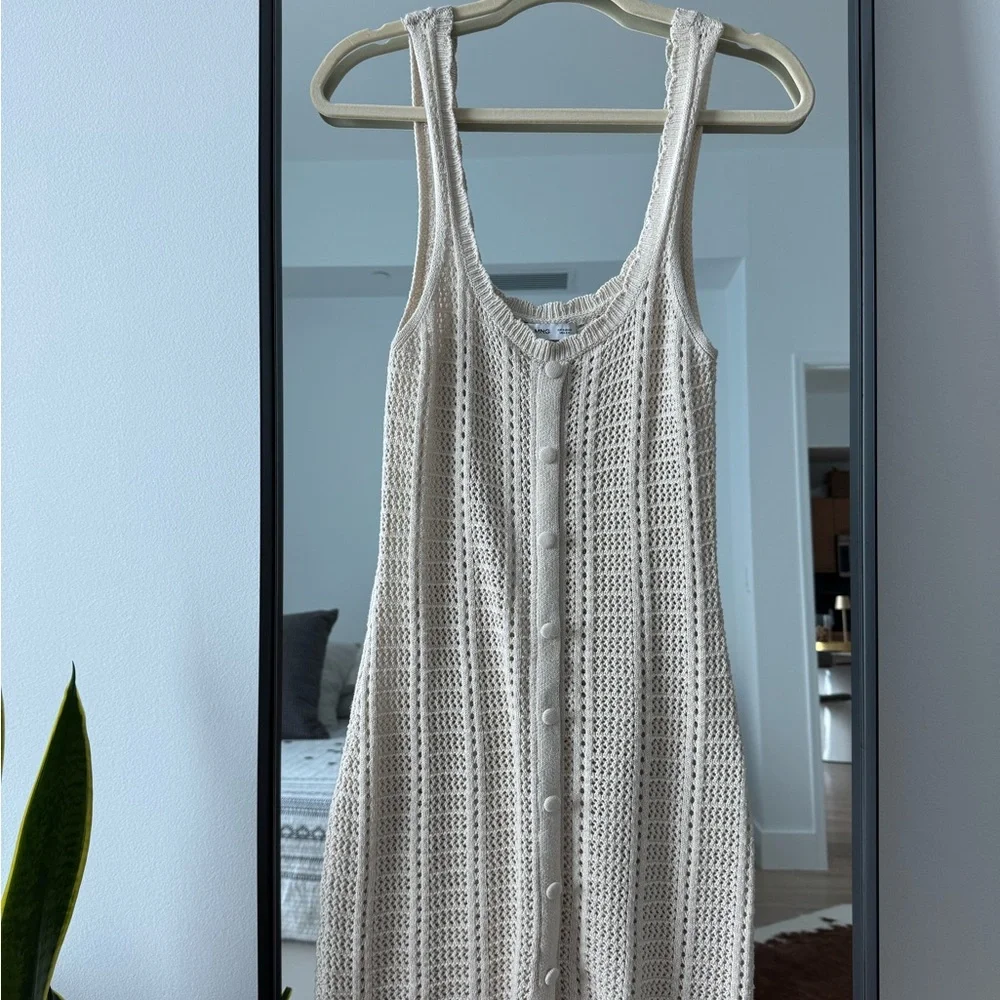 Mango Cream Crochet Dress - Picture 2 of 6